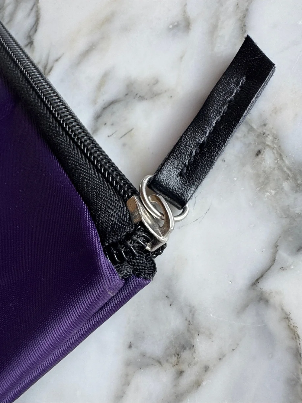TUMI for Delta Purple Nylon Amenity Kit Travel Cosmetic Toiletry Pouch